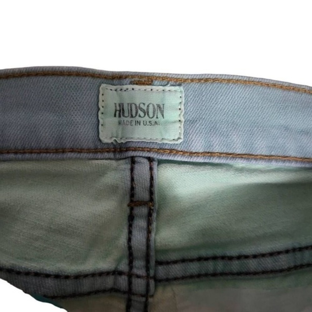 Hudson Jeans Crop Krista Super Skinny Mint Ombre Wash Size 30 - Picture 5 of 13